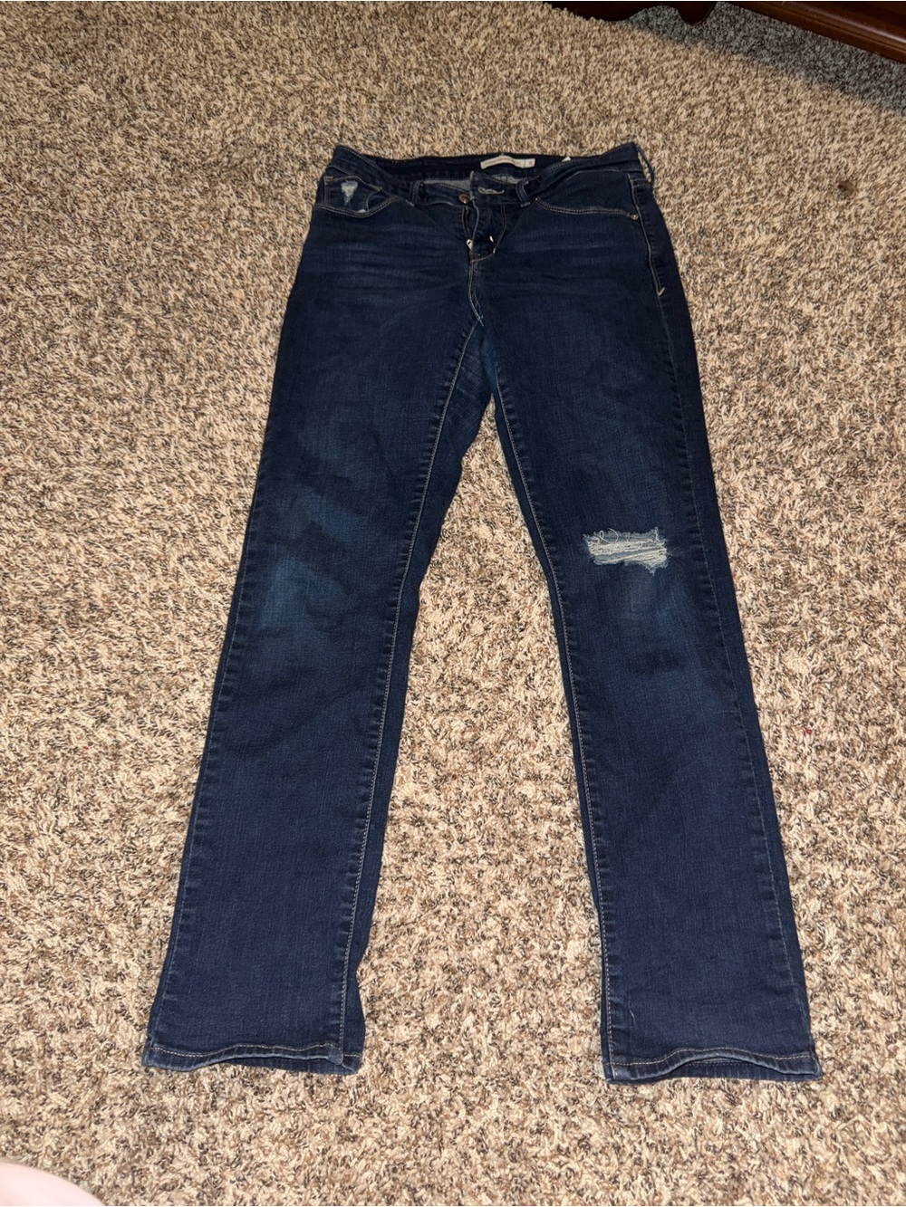 Levi's Women's Dark Indigo Straight-Leg Jeans